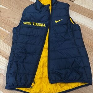 Nike Kids Navy and Yellow Puffer Vest